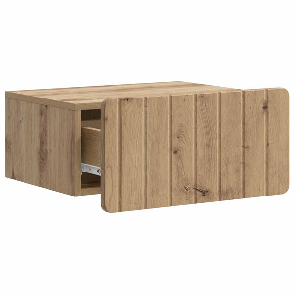 vidaXL Table de chevet murale Chêne artisan 49 x 34,5 x 24 cm