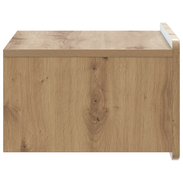 vidaXL Table de chevet murale Chêne artisan 49 x 34,5 x 24 cm