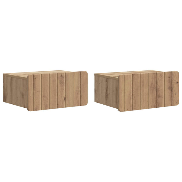 vidaXL Tables de chevet murales 2 pcs Chêne artisan 49 x 34,5 x 24 cm