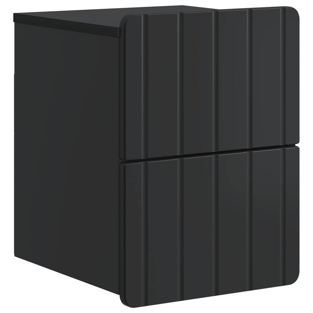 Schwarzer Wand-Nachttisch 33x34,5x43 cm