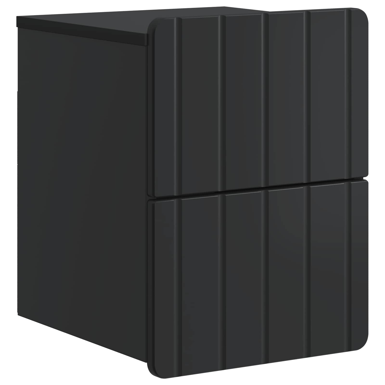 Schwarzer Wand-Nachttisch 33x34,5x43 cm