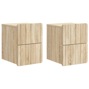Wand-Nachttisch Sonoma Eiche, 2er-Set