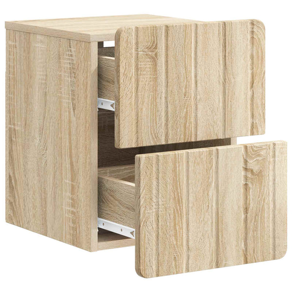 Wand-Nachttisch Sonoma Eiche, 2er-Set