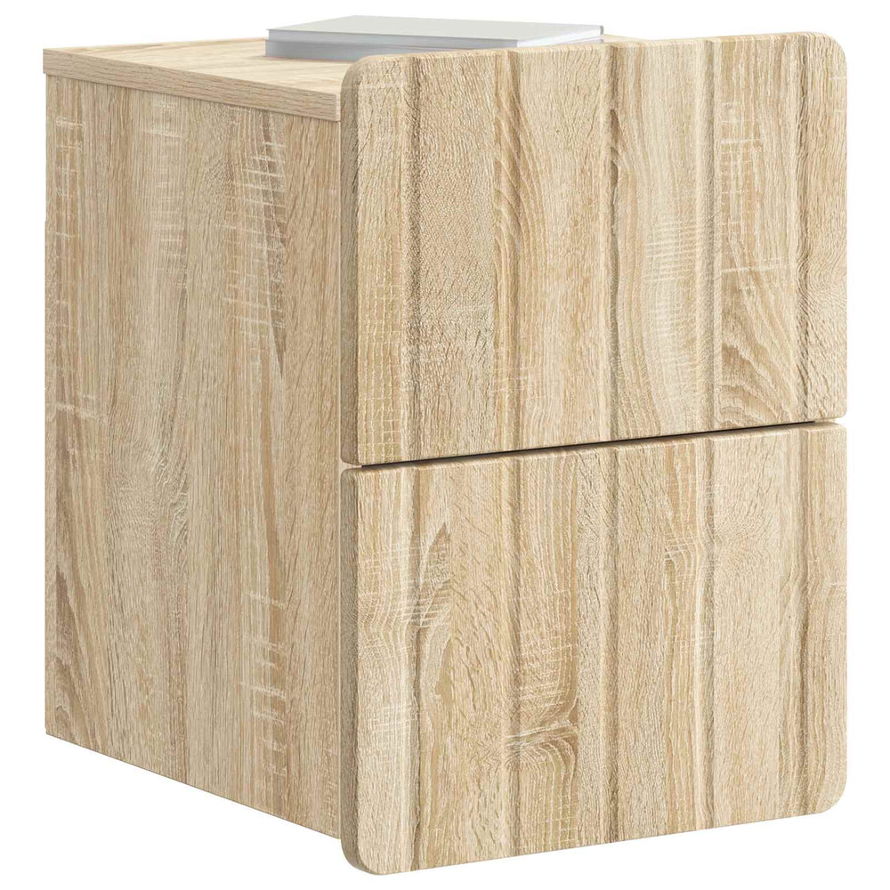 Wand-Nachttisch Sonoma Eiche, 2er-Set
