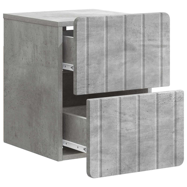 Wand-Nachttisch Betongrau 33x34,5x43cm