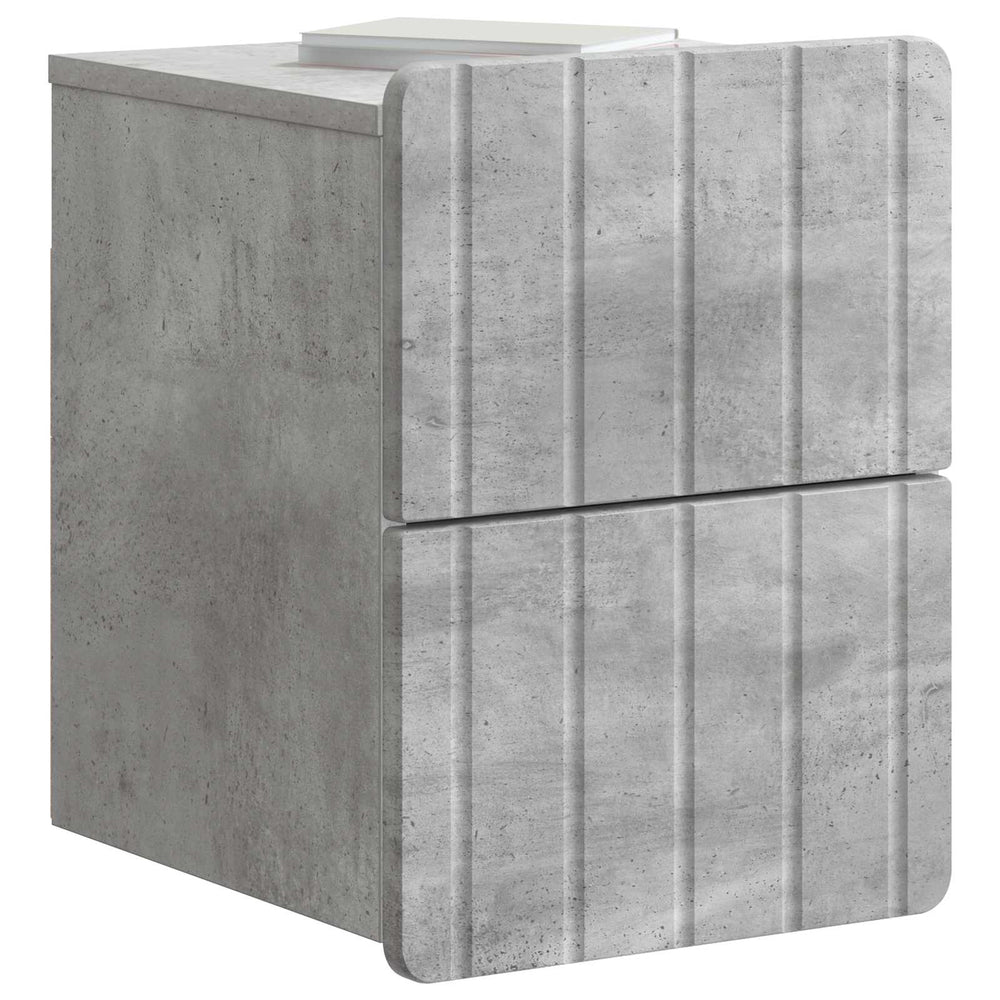 Wand-Nachttisch Betongrau 33x34,5x43cm