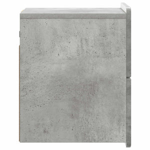 Wandmontierter Nachttisch, 2er-Set, Betongrau