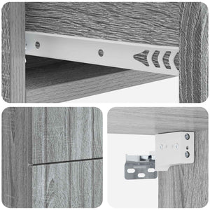 Wand-Nachttisch Grau Sonoma 2er-Set
