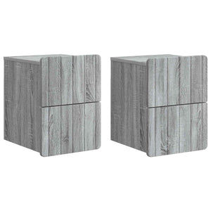 Wand-Nachttisch Grau Sonoma 2er-Set