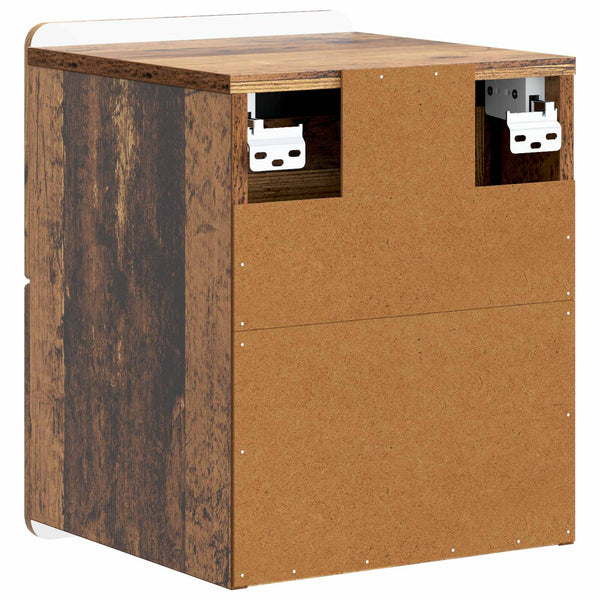 Wand-Nachttisch Altholz 33x34,5x43 cm
