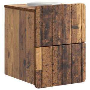 Wand-Nachttisch Altholz 33x34,5x43 cm