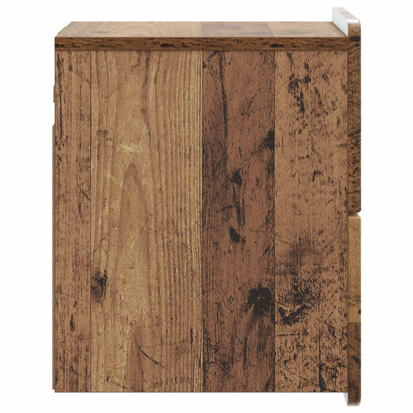 Wand-Nachttisch Altholz 33x34,5x43 cm