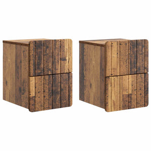 Wand-Nachttisch 2er Set Altholz