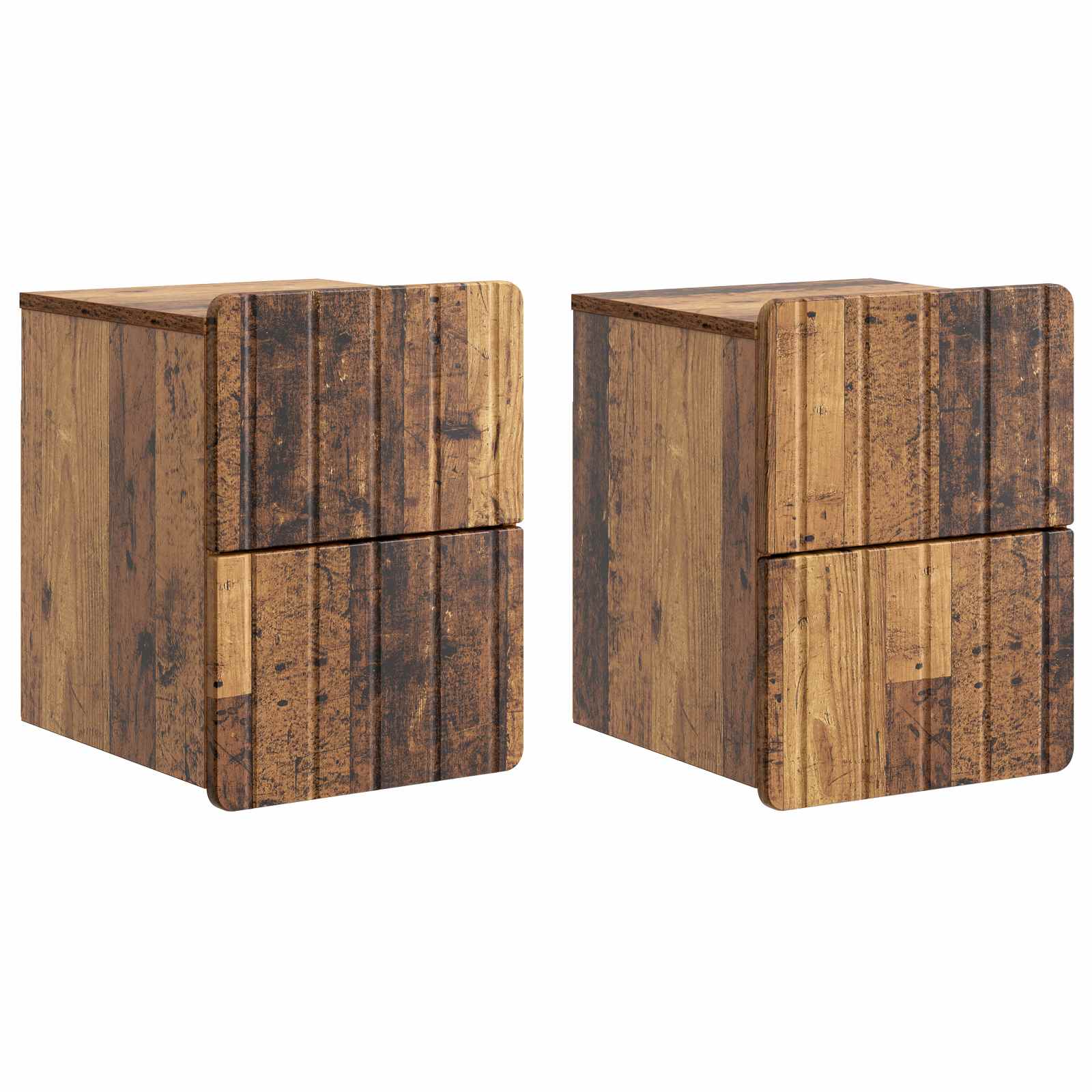 Wand-Nachttisch 2er Set Altholz