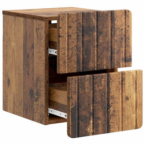 Wand-Nachttisch 2er Set Altholz