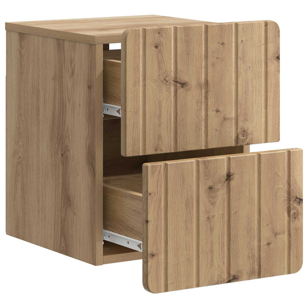 vidaXL Table de chevet murale Chêne Artisan 33 x 34,5 x 43 cm