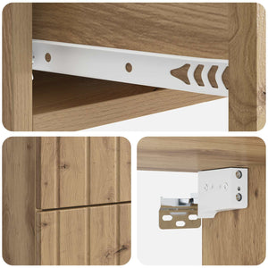 vidaXL Tables de chevet murales 2 pcs Chêne artisan 33 x 34,5 x 43 cm