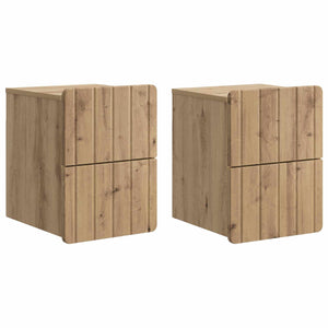vidaXL Tables de chevet murales 2 pcs Chêne artisan 33 x 34,5 x 43 cm