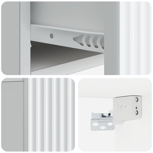 Wand-Nachttisch, 2er-Set, Weiß