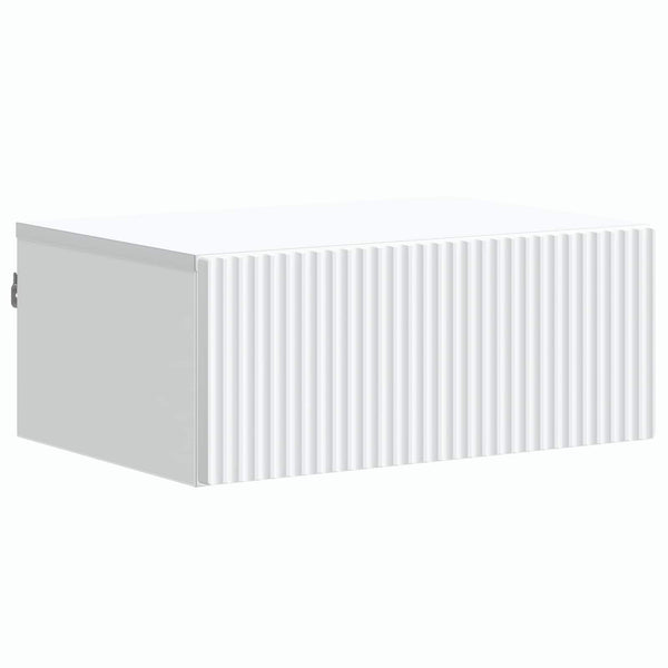 Wand-Nachttisch, 2er-Set, Weiß