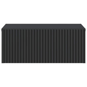 Wandmontierter Nachttisch Schwarz, 2er-Set