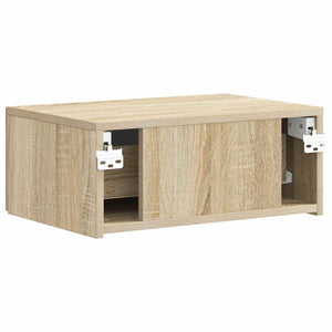 Wandmontierter Nachttisch Sonoma Eiche, 2er-Set