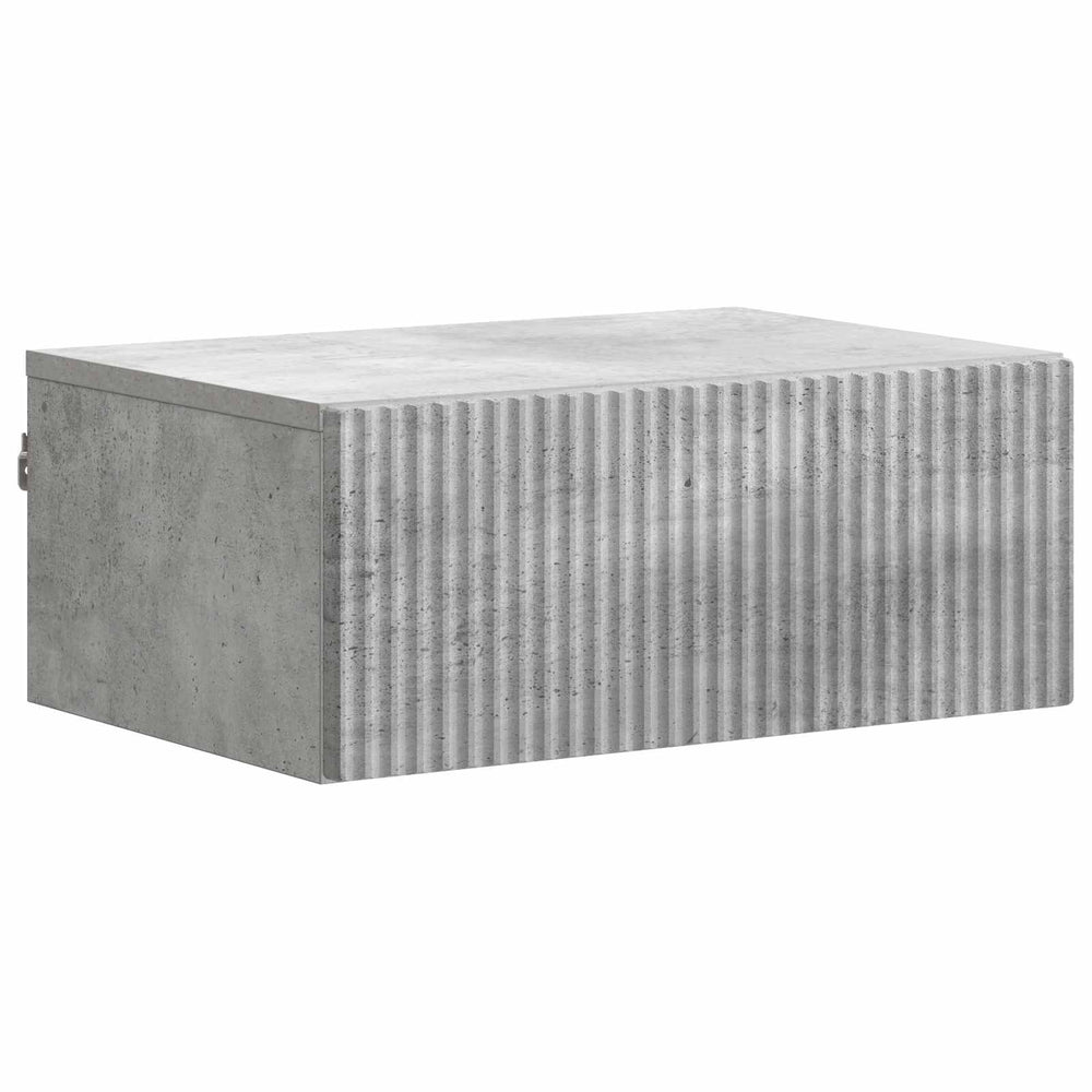 Wand-Nachttisch Betongrau 49x34,5x20 cm
