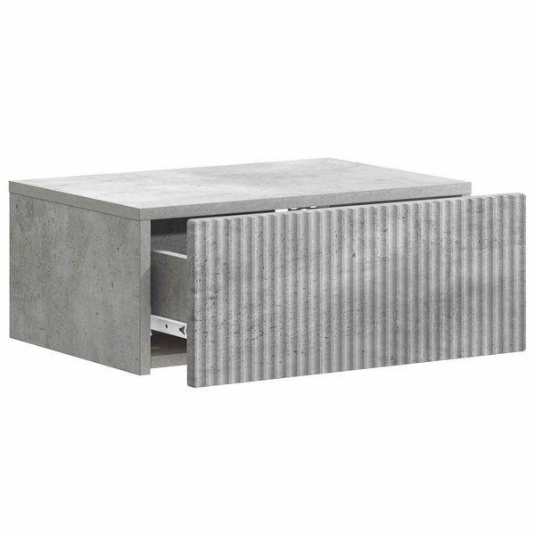 Wand-Nachttisch Betongrau 49x34,5x20 cm