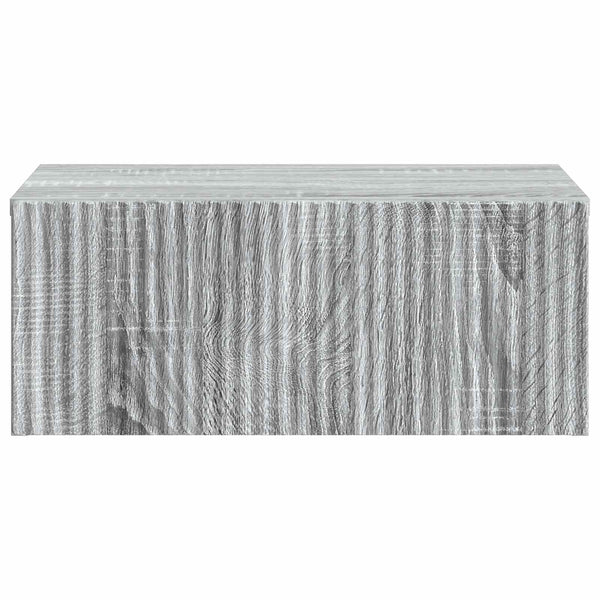 Wandmontierter Nachttisch 2er-Set Grau