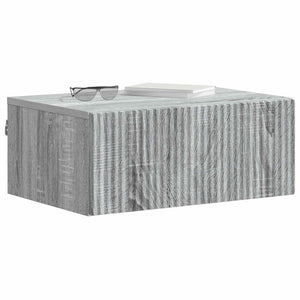 Wandmontierter Nachttisch 2er-Set Grau
