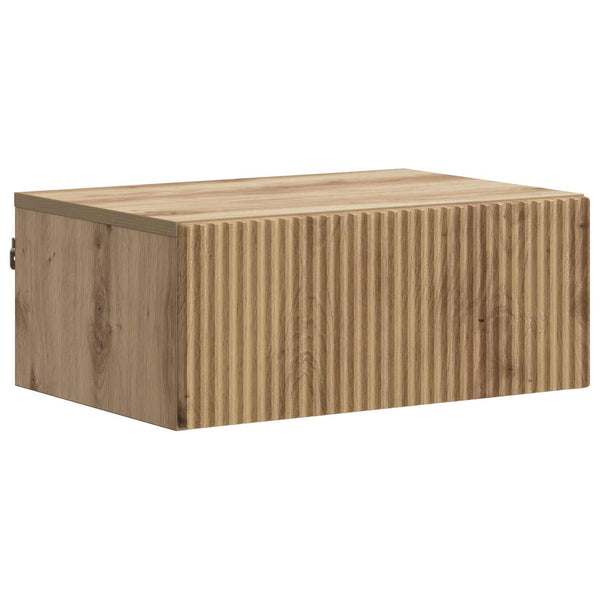 vidaXL Table de chevet murale Chêne artisan 49 x 34,5 x 20 cm