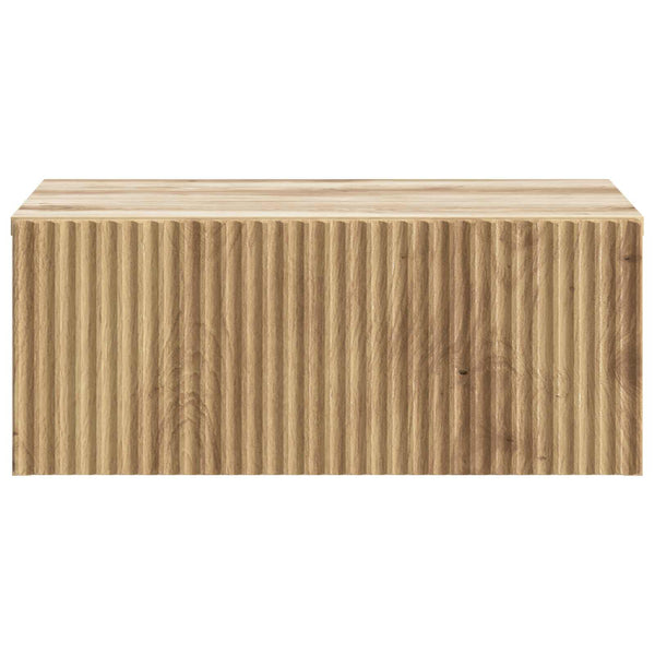 vidaXL Table de chevet murale Chêne artisan 49 x 34,5 x 20 cm