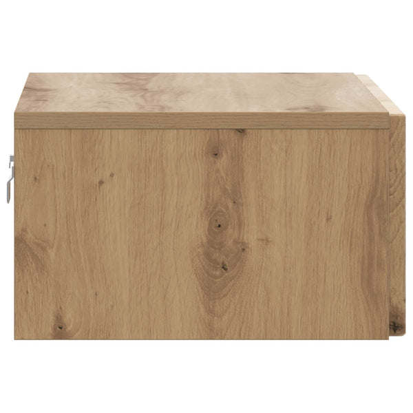 vidaXL Table de chevet murale Chêne artisan 49 x 34,5 x 20 cm