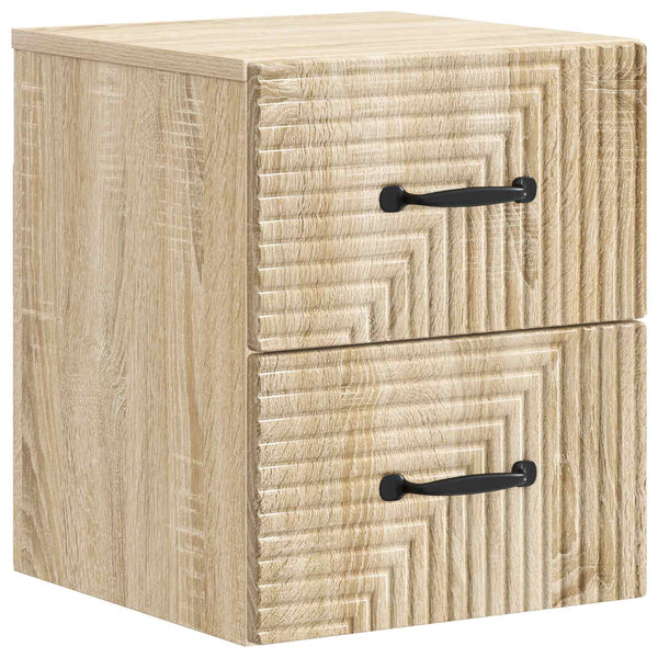 vidaXL Table de chevet murale chêne Sonoma 34,5 x 33 x 40 cm