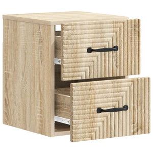 vidaXL Table de chevet murale chêne Sonoma 34,5 x 33 x 40 cm