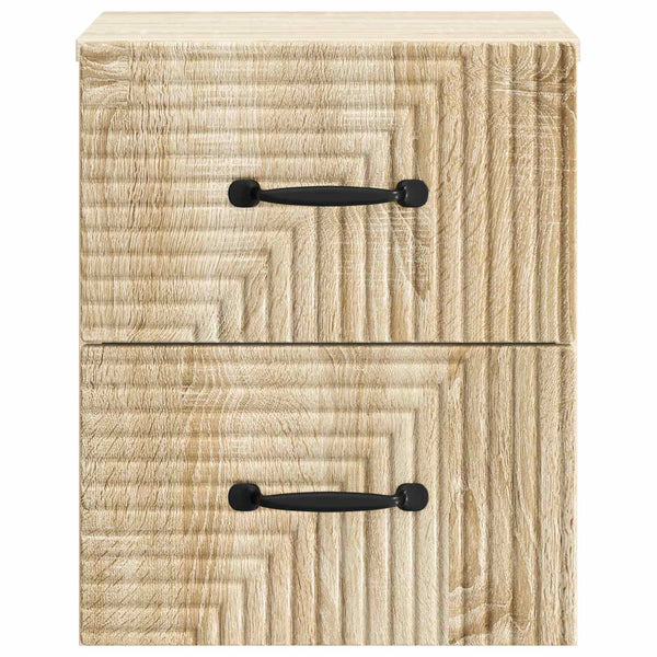 vidaXL Table de chevet murale chêne Sonoma 34,5 x 33 x 40 cm