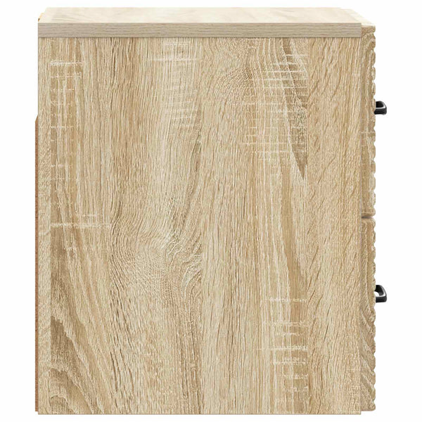 vidaXL Table de chevet murale chêne Sonoma 34,5 x 33 x 40 cm