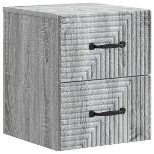 Wand-Nachttisch Grau Sonoma 34,5x33x40 cm