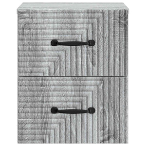 Wandmontierter Nachttisch, 2er-Set, Grau