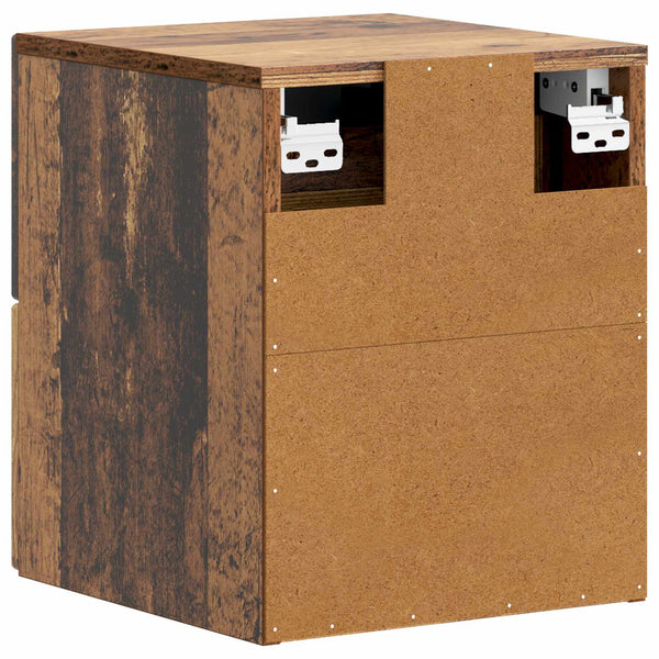 Wand-Nachttisch Altholz 34,5x33x40 cm