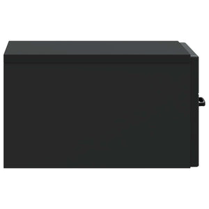Wandmontierter Nachttisch Schwarz