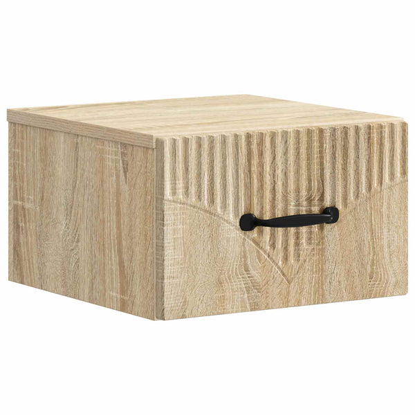 Wandmontierter Nachttisch Sonoma Eiche (2er-Set)