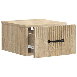Wandmontierter Nachttisch Sonoma Eiche (2er-Set)