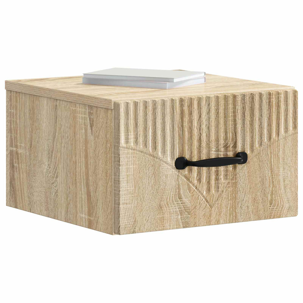Wandmontierter Nachttisch Sonoma Eiche (2er-Set)