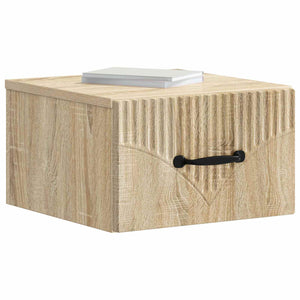Wandmontierter Nachttisch Sonoma Eiche (2er-Set)