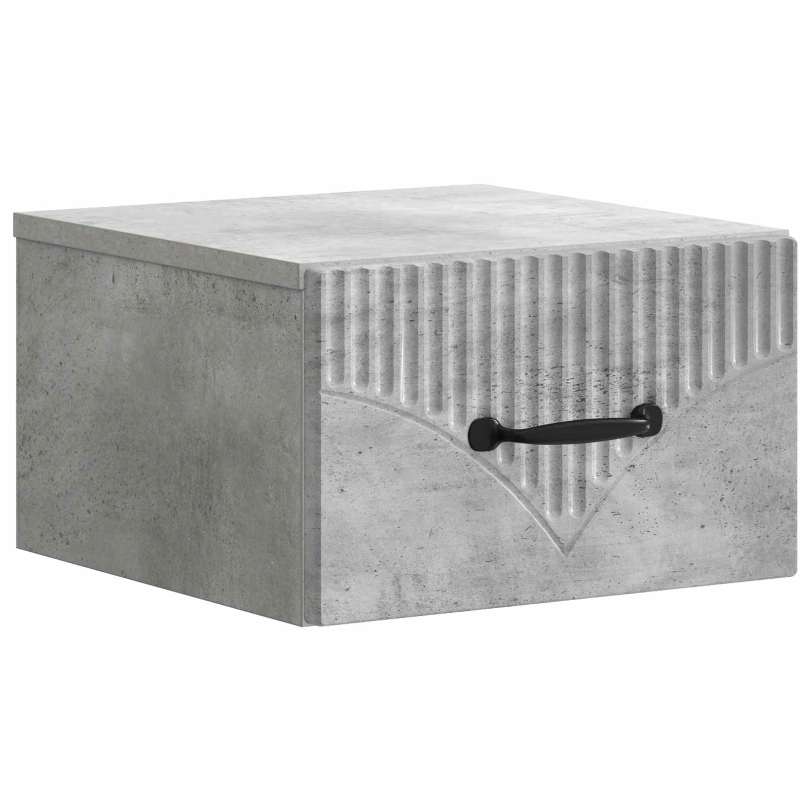Wand-Nachttisch Betongrau 34,5 cm