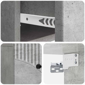 2er-Set Wand-Nachttische Betongrau