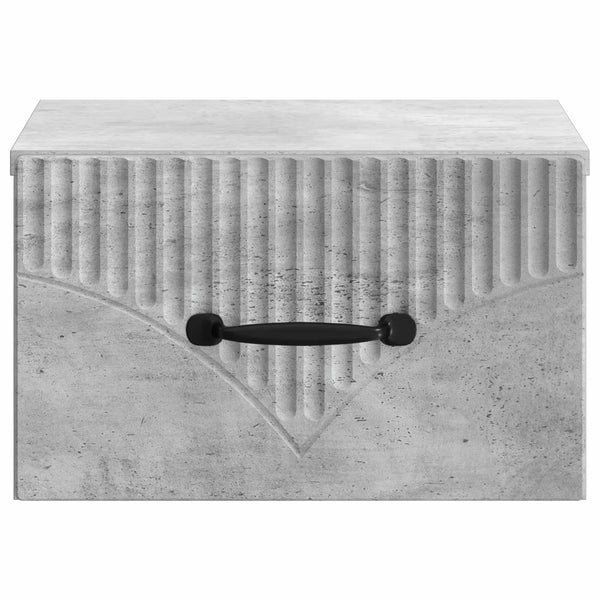 2er-Set Wand-Nachttische Betongrau