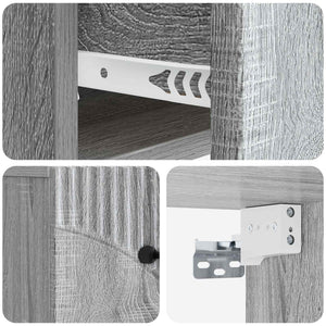 Wand-Nachttisch Grau Sonoma 2er-Set
