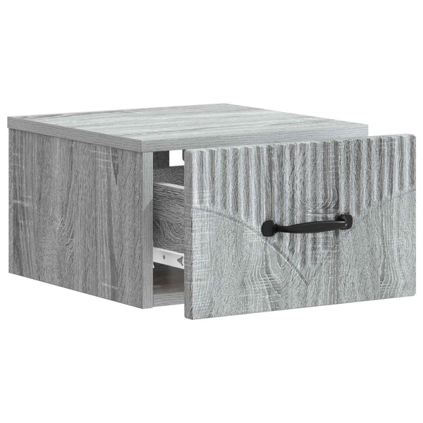 Wand-Nachttisch Grau Sonoma 2er-Set